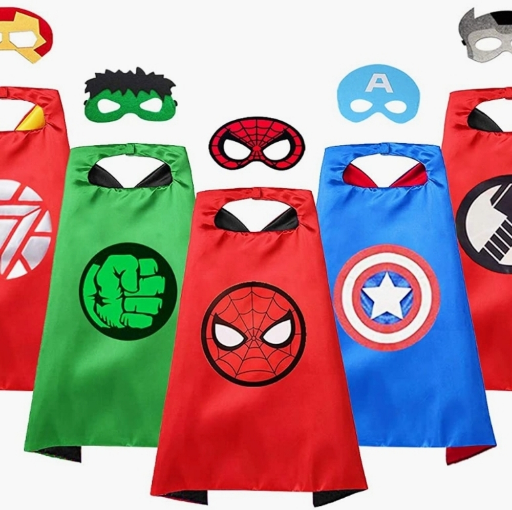 Boy superhero capes & mask